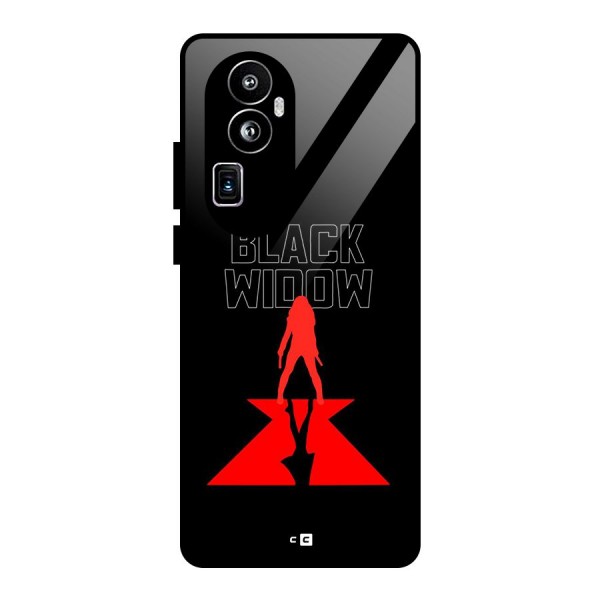 Black Widow Glass Back Case for Oppo Reno10 Pro Plus