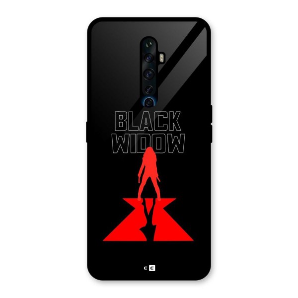 Black Widow Glass Back Case for Oppo Reno2 F