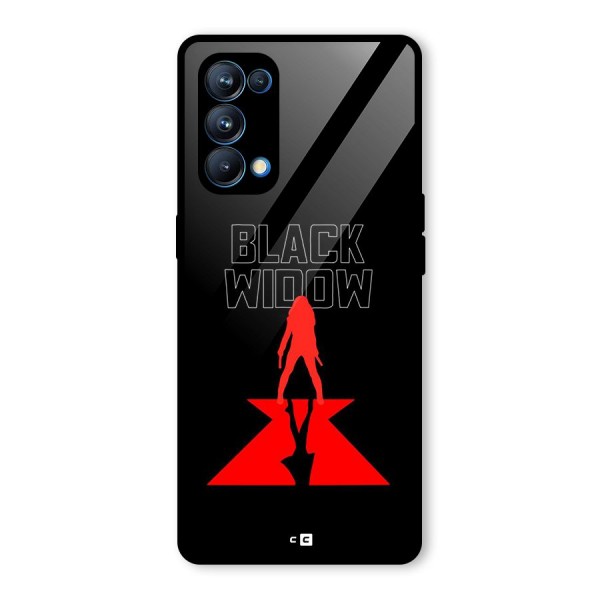 Black Widow Glass Back Case for Oppo Reno5 Pro 5G