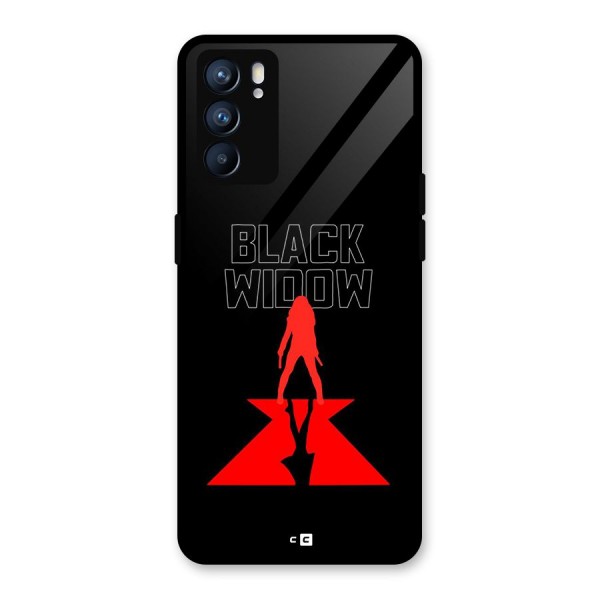 Black Widow Glass Back Case for Oppo Reno6 5G