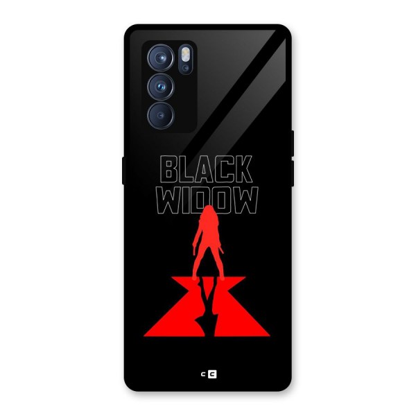 Black Widow Glass Back Case for Oppo Reno6 Pro 5G