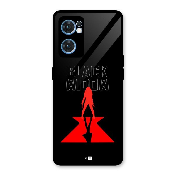 Black Widow Glass Back Case for Oppo Reno7 5G