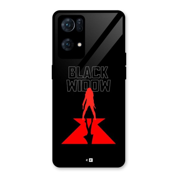 Black Widow Glass Back Case for Oppo Reno7 Pro 5G