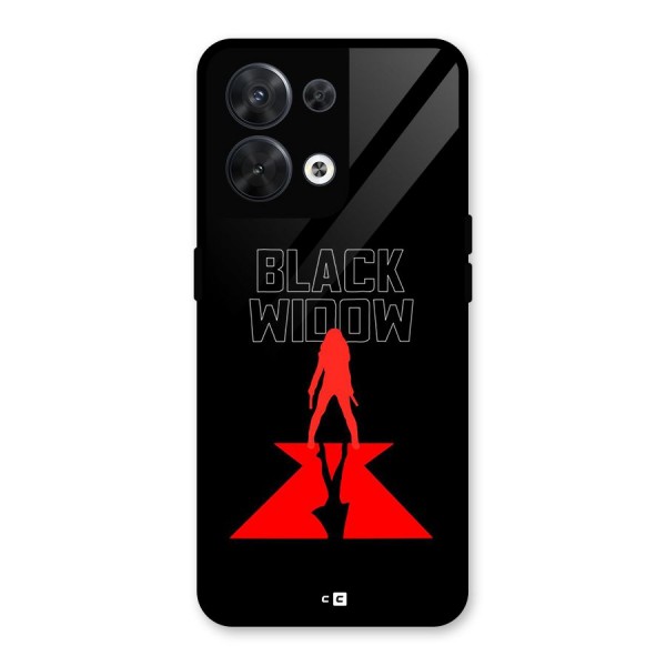 Black Widow Glass Back Case for Oppo Reno8 5G