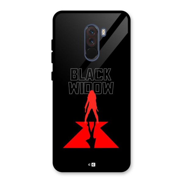 Black Widow Glass Back Case for Poco F1