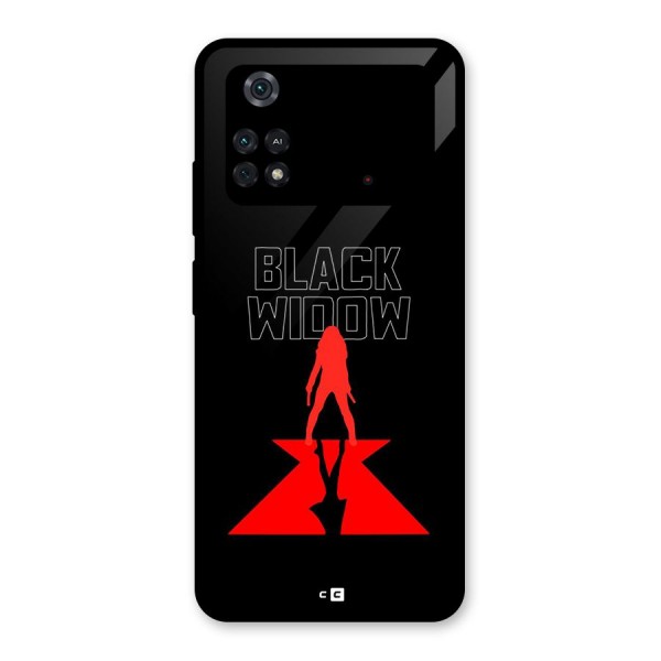 Black Widow Glass Back Case for Poco M4 Pro 4G