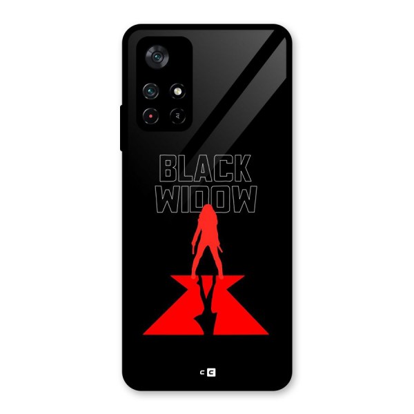 Black Widow Glass Back Case for Poco M4 Pro 5G