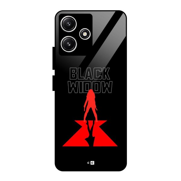 Black Widow Glass Back Case for Poco M6 Pro