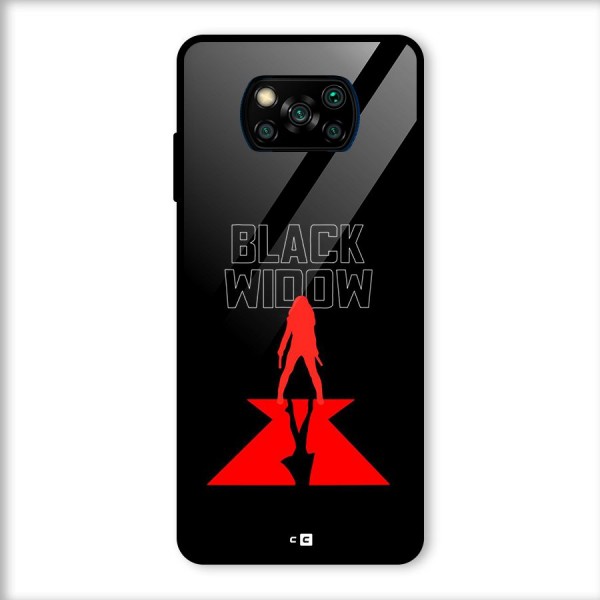 Black Widow Glass Back Case for Poco X3