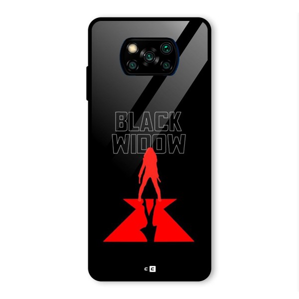 Black Widow Glass Back Case for Poco X3 Pro