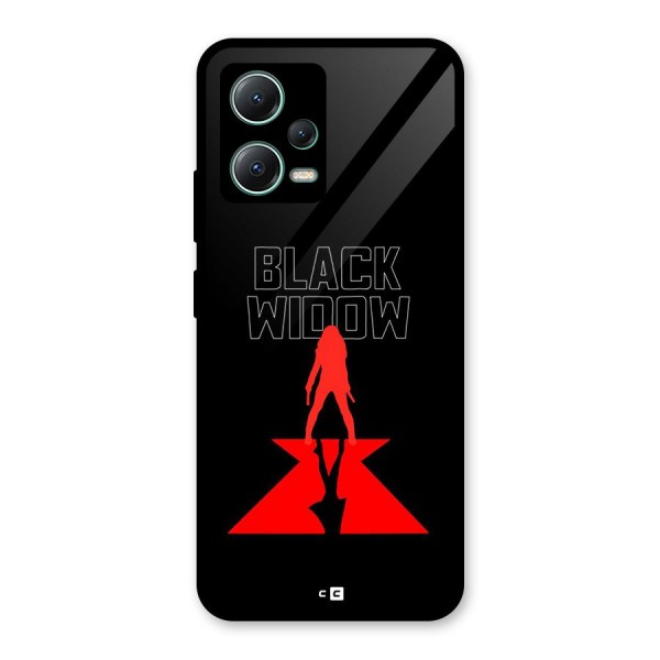 Black Widow Glass Back Case for Poco X5