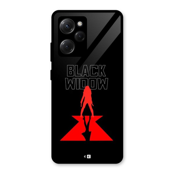 Black Widow Glass Back Case for Poco X5 Pro