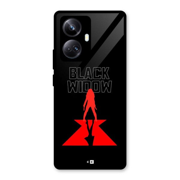 Black Widow Glass Back Case for Realme 10 Pro Plus