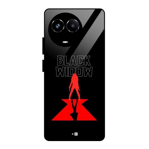 Black Widow Glass Back Case for Realme 11X