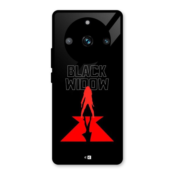 Black Widow Glass Back Case for Realme 11 Pro