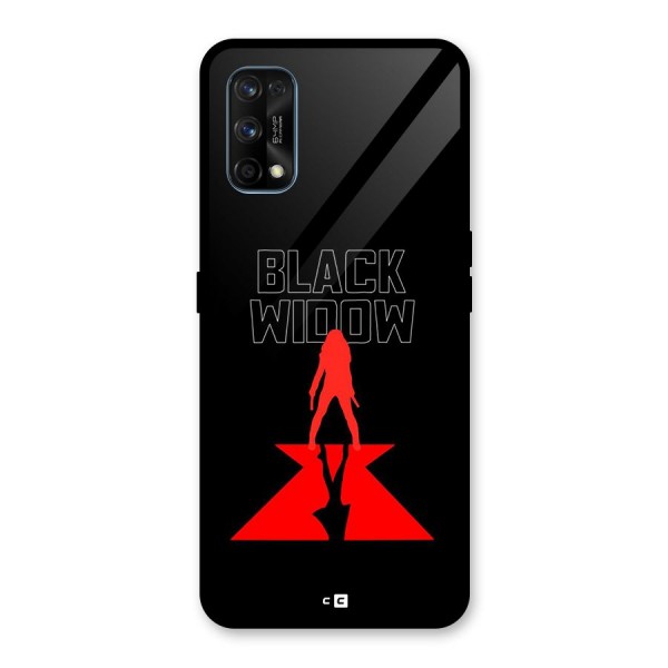 Black Widow Glass Back Case for Realme 7 Pro