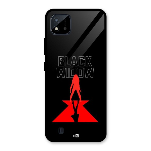 Black Widow Glass Back Case for Realme C11 2021