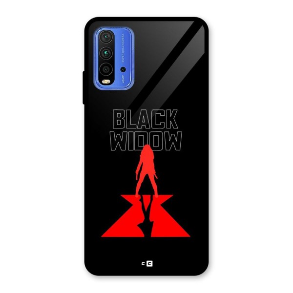 Black Widow Glass Back Case for Redmi 9 Power