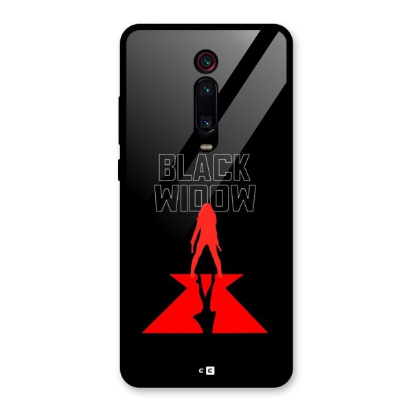 Black Widow Glass Back Case for Redmi K20