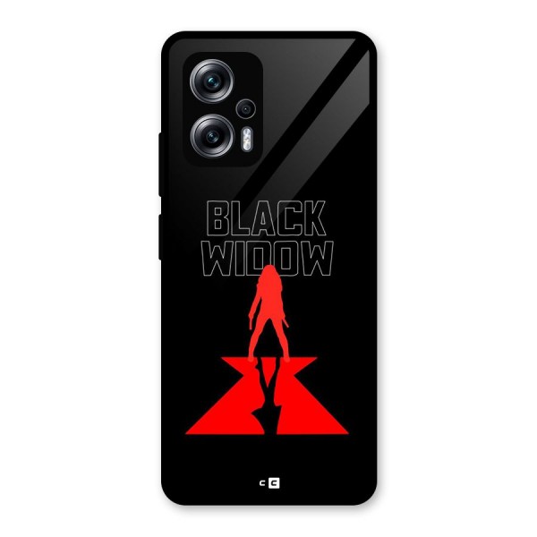 Black Widow Glass Back Case for Redmi K50i