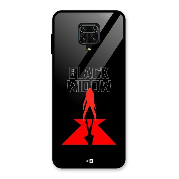 Black Widow Glass Back Case for Redmi Note 10 Lite