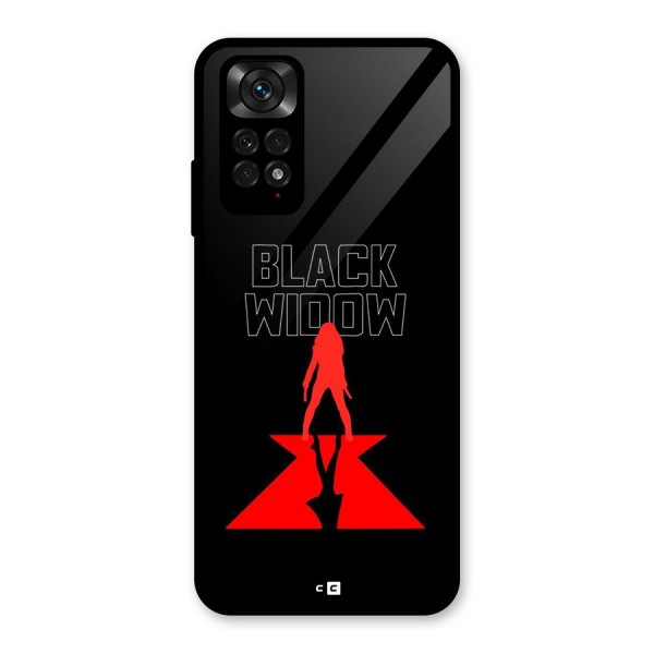 Black Widow Glass Back Case for Redmi Note 11