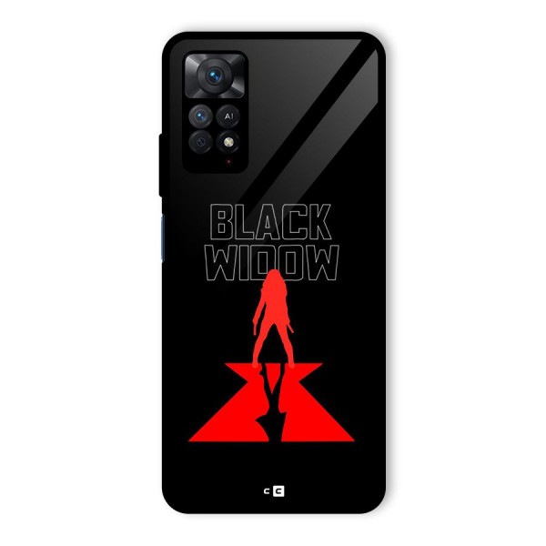 Black Widow Glass Back Case for Redmi Note 11 Pro