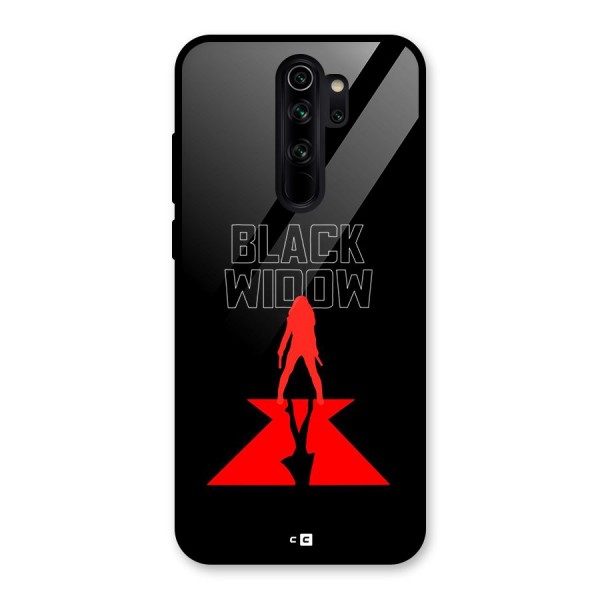 Black Widow Glass Back Case for Redmi Note 8 Pro