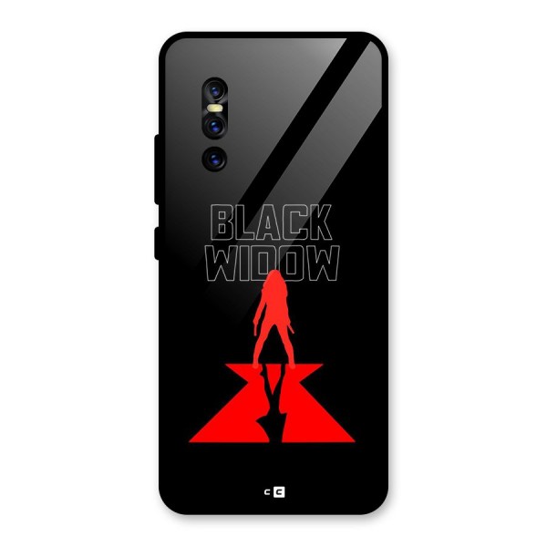 Black Widow Glass Back Case for Vivo V15 Pro