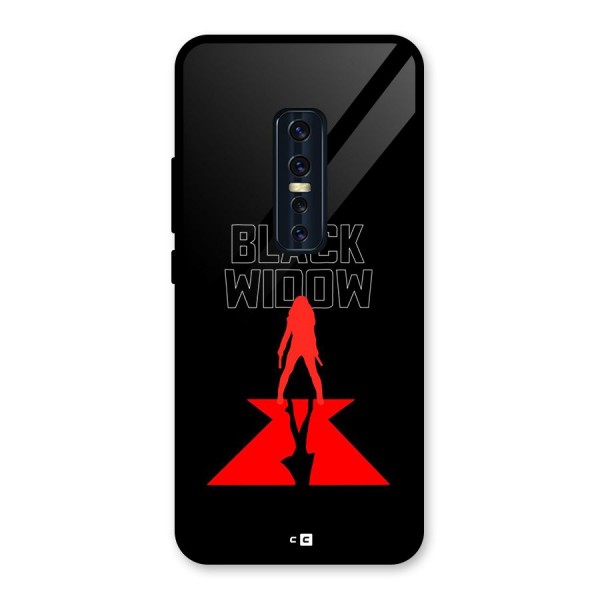 Black Widow Glass Back Case for Vivo V17 Pro