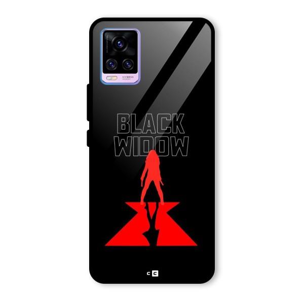 Black Widow Glass Back Case for Vivo V20 Pro