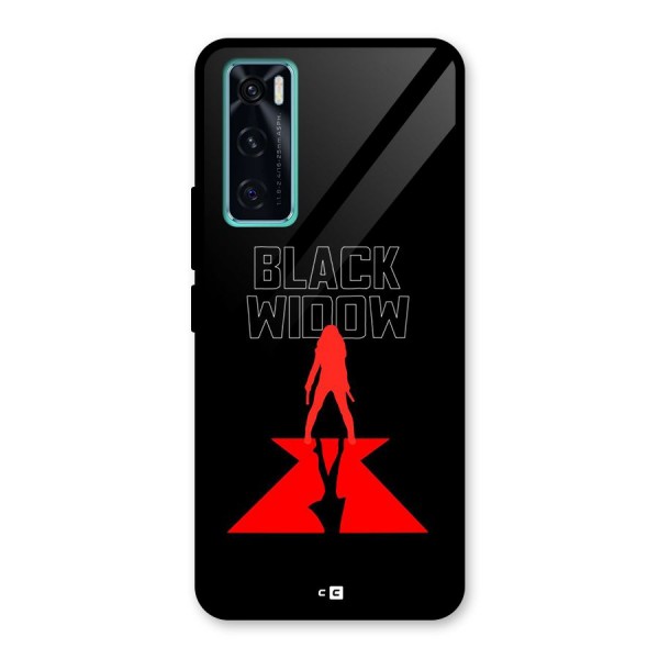 Black Widow Glass Back Case for Vivo V20 SE