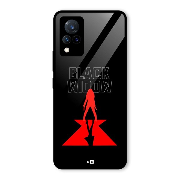 Black Widow Glass Back Case for Vivo V21 5G