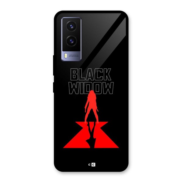 Black Widow Glass Back Case for Vivo V21e 5G