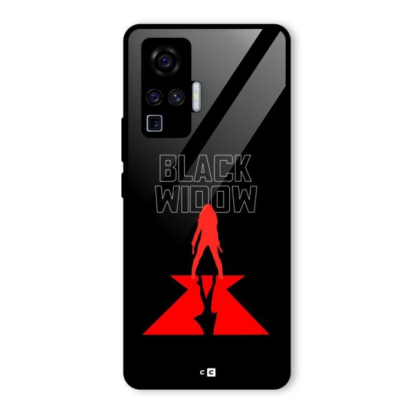 Black Widow Glass Back Case for Vivo X50 Pro