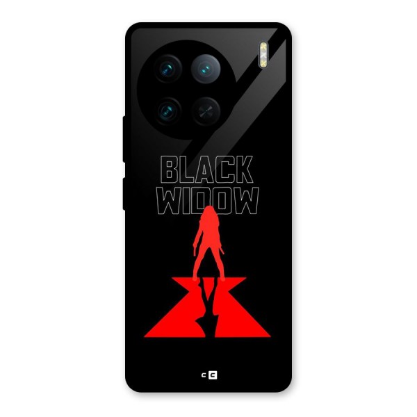 Black Widow Glass Back Case for Vivo X90 Pro