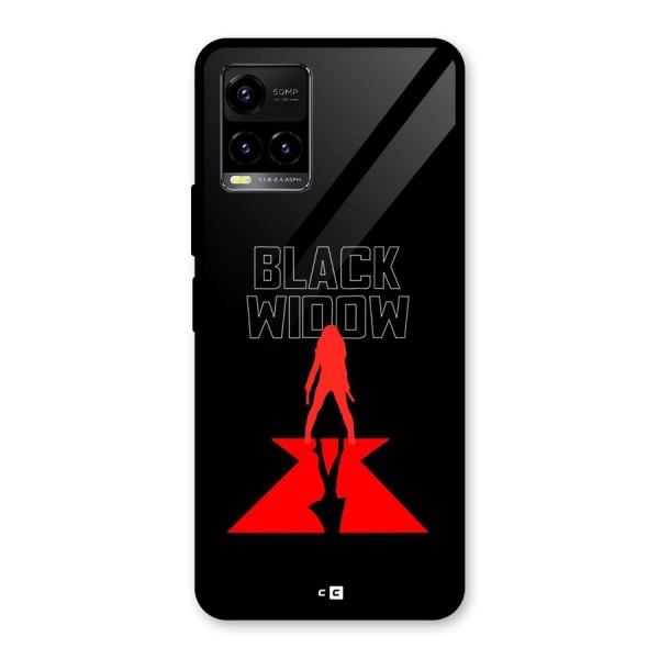 Black Widow Glass Back Case for Vivo Y21A