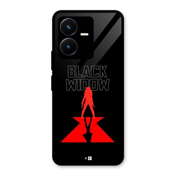 Black Widow Glass Back Case for Vivo Y22