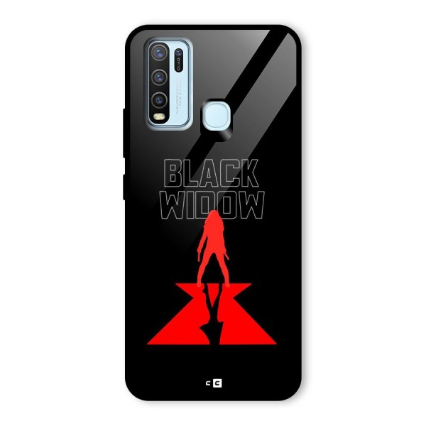 Black Widow Glass Back Case for Vivo Y50