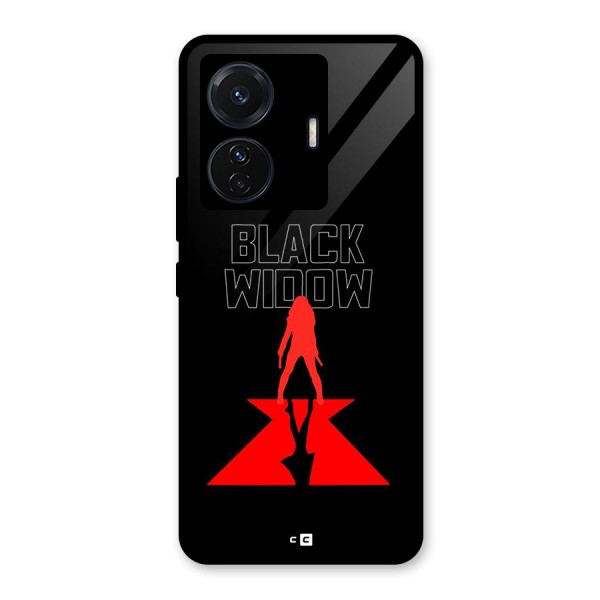 Black Widow Glass Back Case for Vivo iQOO Z6 Pro