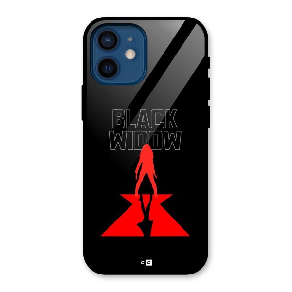 Black Widow Glass Back Case for iPhone 12 Mini