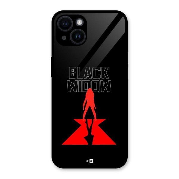 Black Widow Glass Back Case for iPhone 14