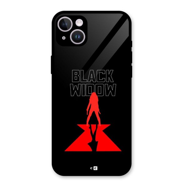 Black Widow Glass Back Case for iPhone 14 Plus