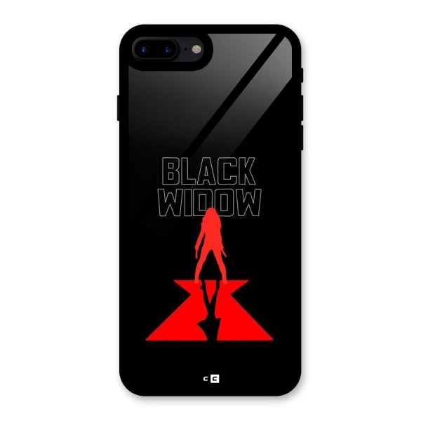 Black Widow Glass Back Case for iPhone 7 Plus