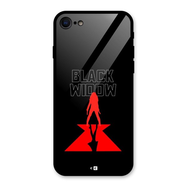 Black Widow Glass Back Case for iPhone 8