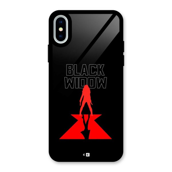 Black Widow Glass Back Case for iPhone X