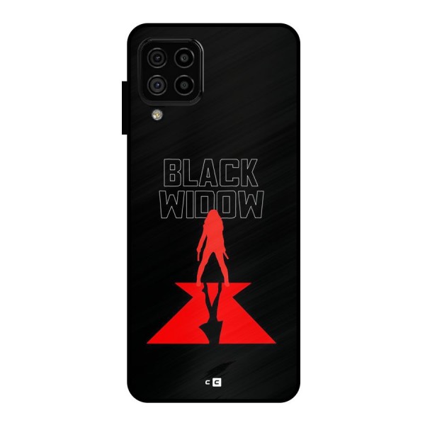 Black Widow Metal Back Case for Galaxy A22 4G