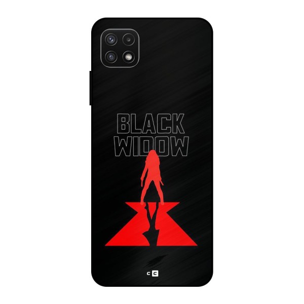 Black Widow Metal Back Case for Galaxy A22 5G