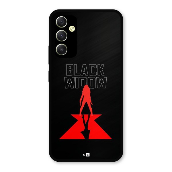 Black Widow Metal Back Case for Galaxy A34