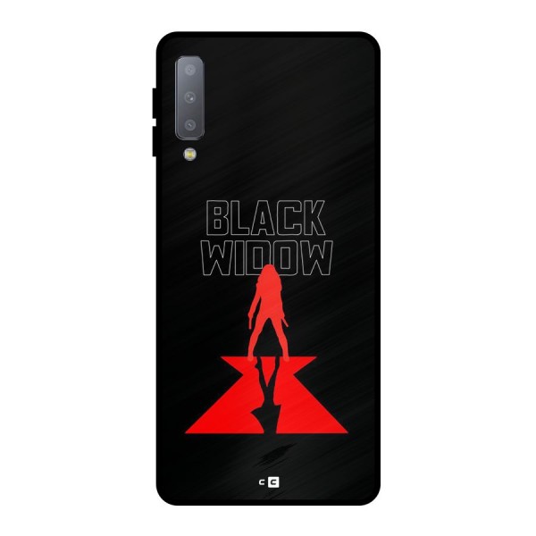 Black Widow Metal Back Case for Galaxy A7 (2018)